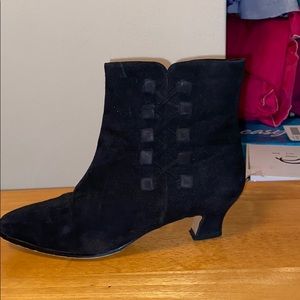 Black Suede Ankle Booties